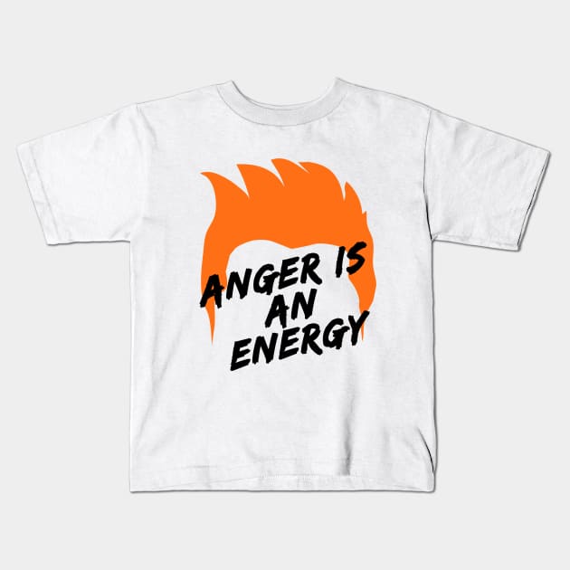 Anger Is An Energy Kids T-Shirt by AllThingsTees